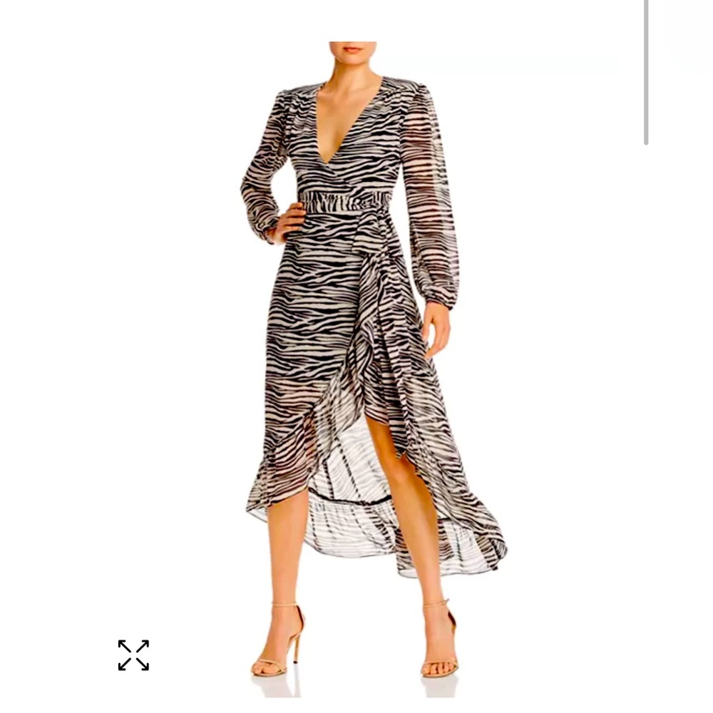 Only You Zebra-Print High-Low Wrap Dress - 100% Exclusive